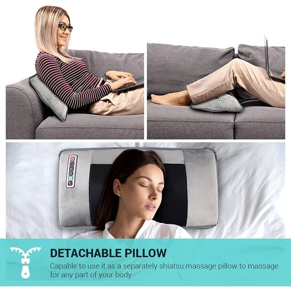 Massage Mat with Heat Full Body Massage Mat Kneading Neck Massage - Picture 5 of 9